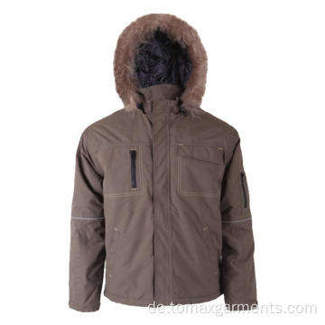 Khaki 100% Polyester Winterjacke